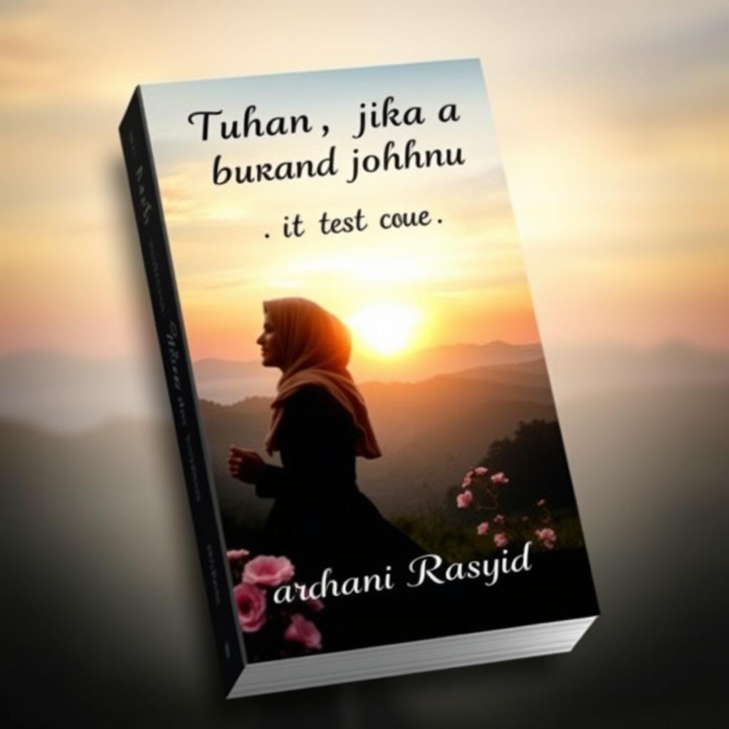 A captivating book cover design for the title 'Tuhan, jika dia bukan jodohku'