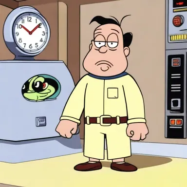 In the cartoon episode, the character used his analog watch to communicate with aliens from another planet.