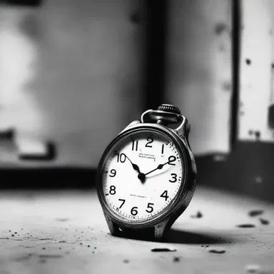 The poet described a melancholic scene, where an abandoned analog watch ticked away in an empty room.