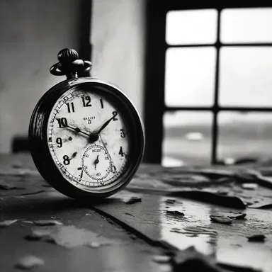 The poet described a melancholic scene, where an abandoned analog watch ticked away in an empty room.