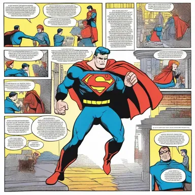 The comic strip showcased a superhero who used his analog watch to travel through time.