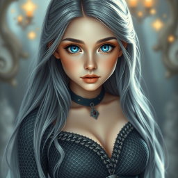 A realistic photo of a very busty, cute, innocent, and beautiful slim Ukrainian cleric healer girl