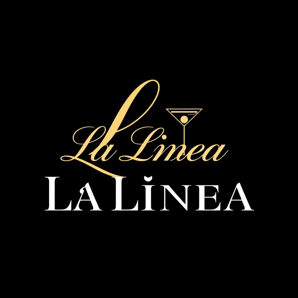 A classy and sophisticated logo design for a cocktail bar named "La Linea"