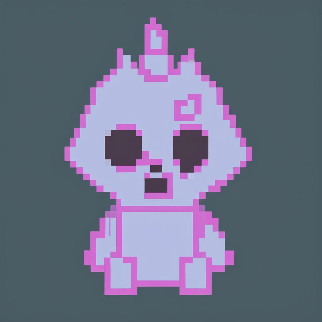 Adorable Pink Creature in a Flower Paradise