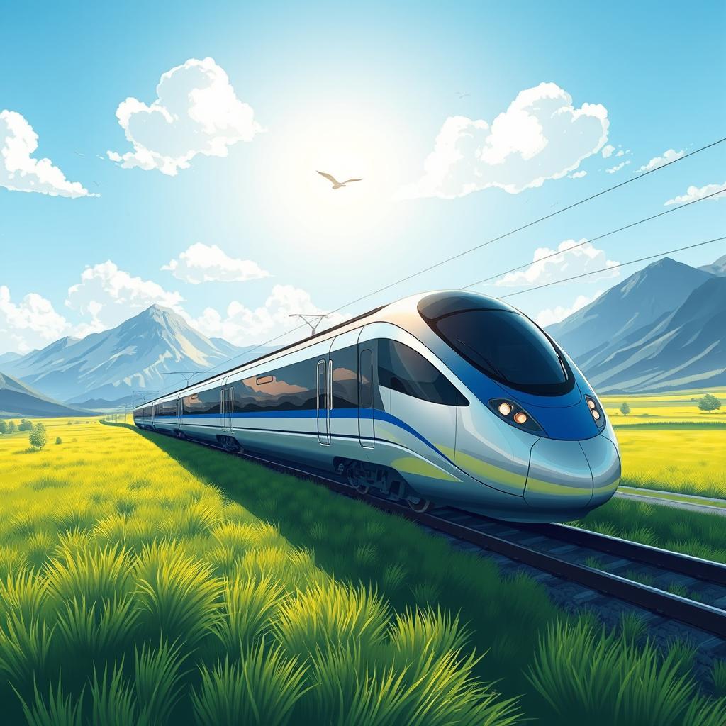 Speed Meets Serenity: Modern Express Train
