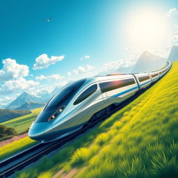 Speed Meets Serenity: Modern Express Train