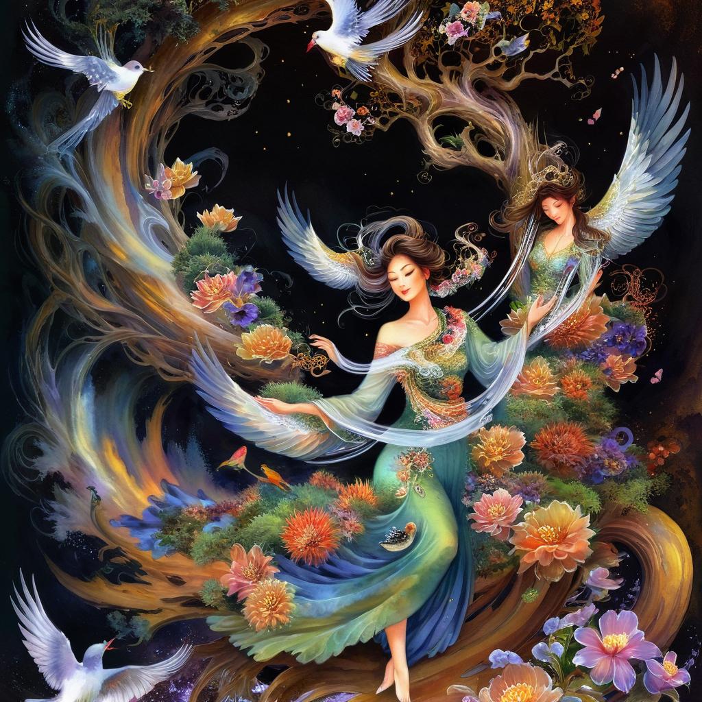 Enchanting Fairy-Mermaid in a Magical Landscape