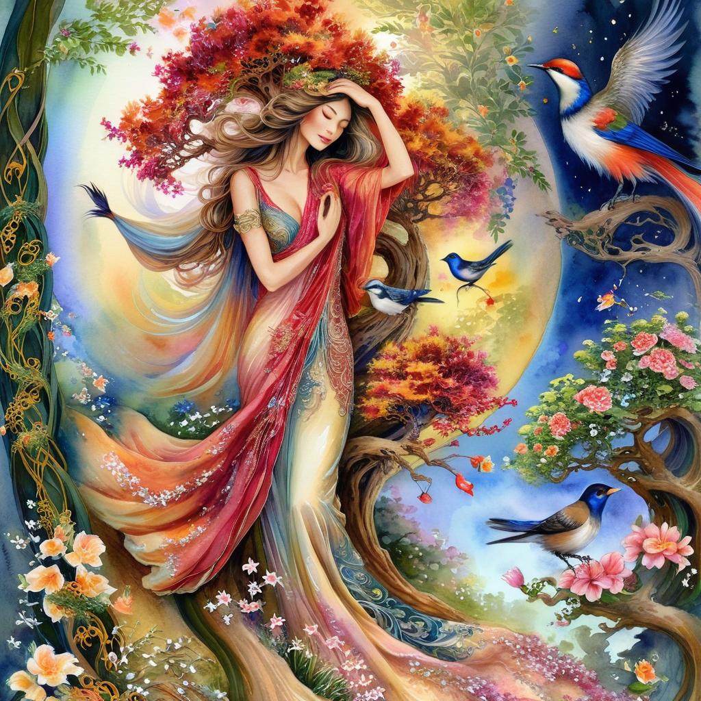 Enchanting Fairy Mermaid Among Nature's Wonders