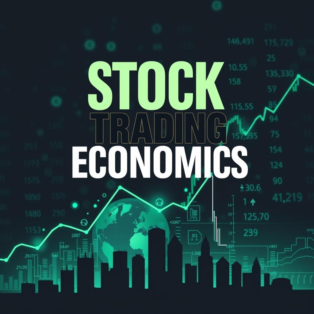 A striking book cover design centered around the themes of stock trading and economics