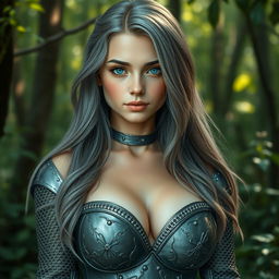 A strikingly beautiful European cleric girl, embodying a life domain character from Dungeons and Dragons