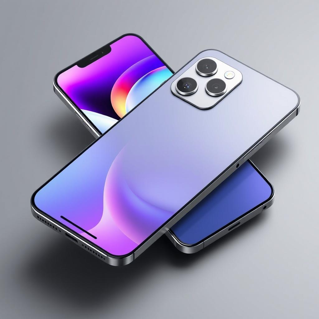 A sleek and modern smartphone, the iPhone 16 Pro Max, featuring an elegant design with a glass back and a large, vibrant display