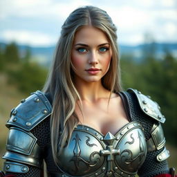 A very busty Ukrainian cleric, a slender and cute 20-year-old girl with bright turquoise eyes and long, beautiful ash grey hair