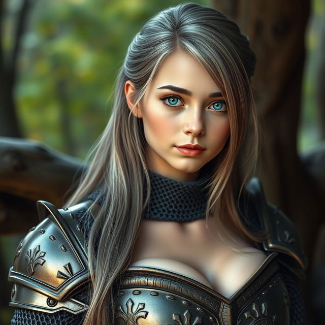 A very busty Ukrainian cleric, depicted as a slender and cute 20-year-old girl