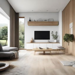 Enhance the house to further embody minimalist design, now with Scandinavian aesthetics integrated