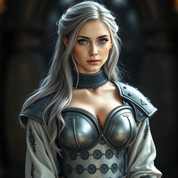 A very busty Ukrainian cleric depicted as a slender, cute 20-year-old girl featuring stunning breasts