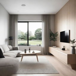 Enhance the house to further embody minimalist design, now with Scandinavian aesthetics integrated