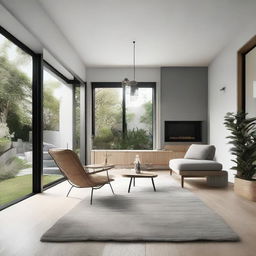 Enhance the house to further embody minimalist design, now with Scandinavian aesthetics integrated