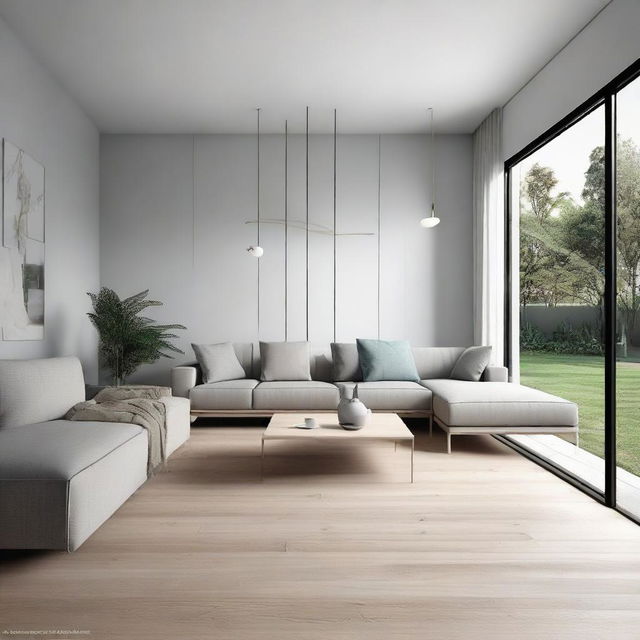 Enhance the house to further embody minimalist design, now with Scandinavian aesthetics integrated