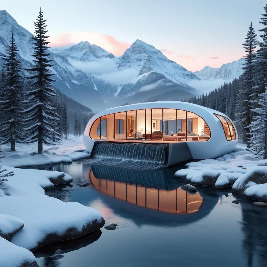 Modern Cozy Home in the Snowy Mountains