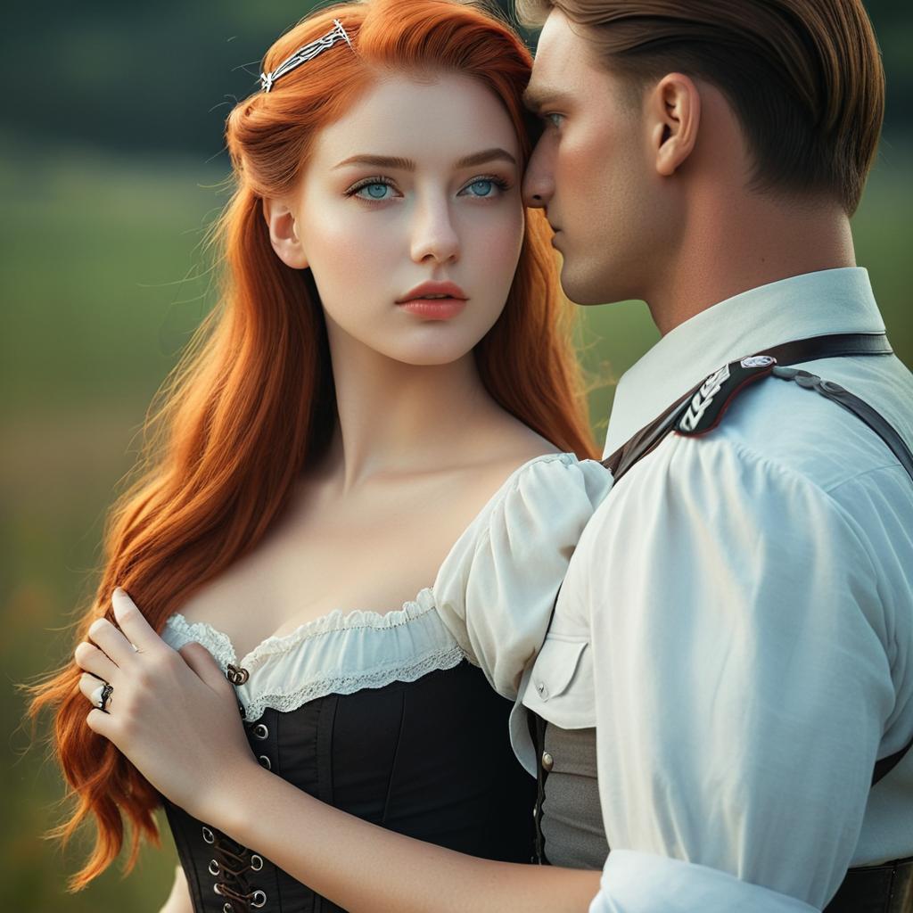 Elegance in Darkness: A Captivating Gothic Couple