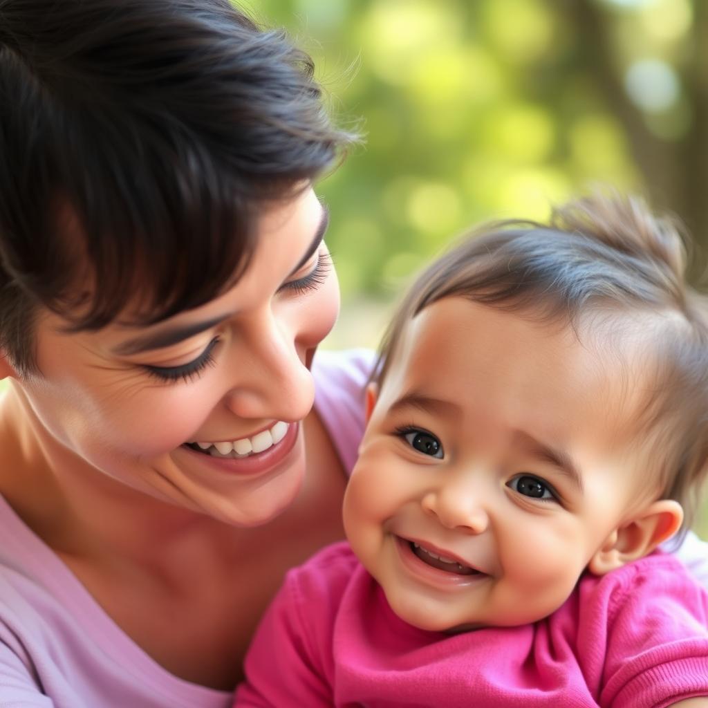 A tender moment depicting a parent who mirrors their child in expression and demeanor