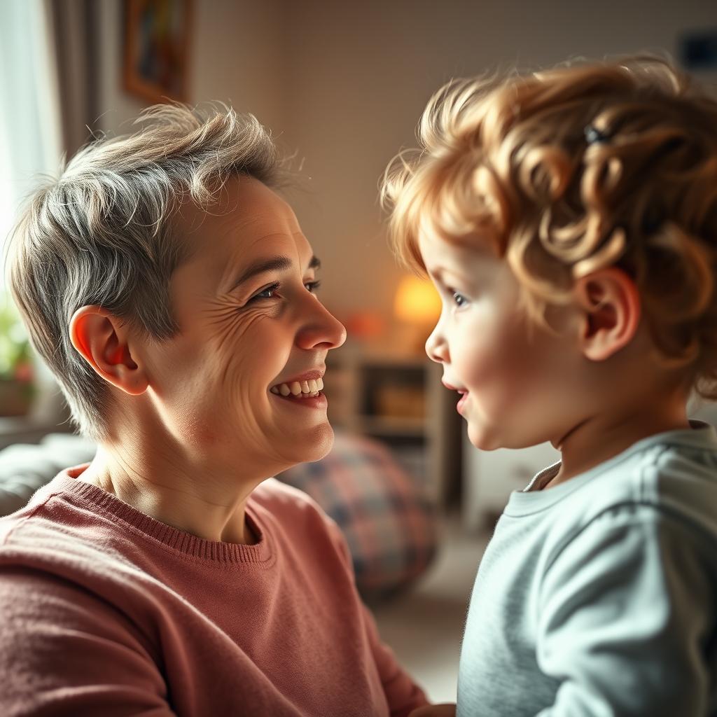 A touching scene depicting a parent who resembles a mirror, reflecting their child's image both physically and emotionally
