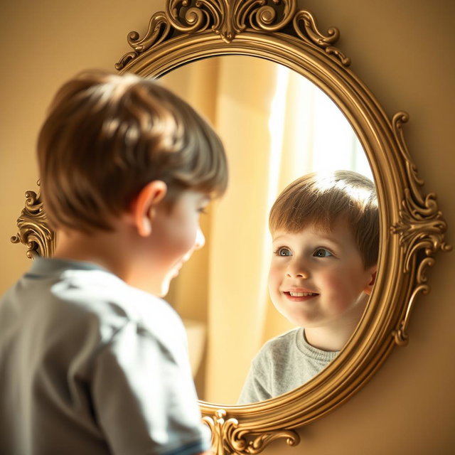 Invisible Bond: Boy Sees His Mother's Reflection