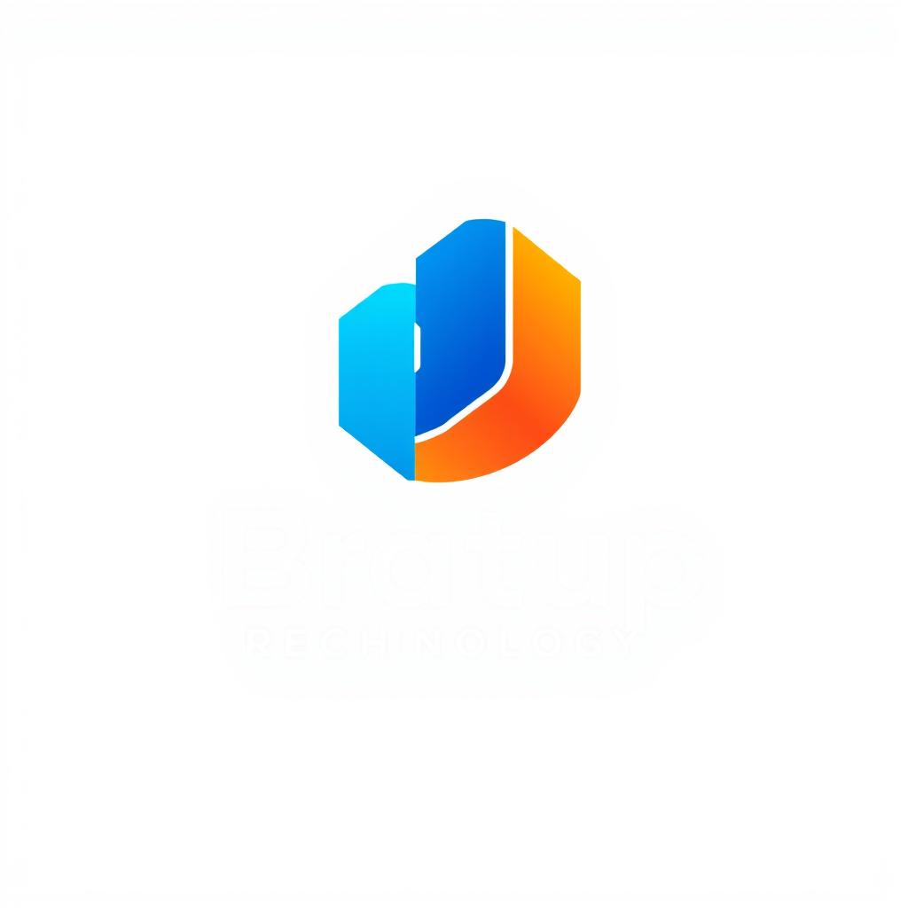 A logo design featuring a modern and sleek appearance, utilizing vibrant colors such as blue and orange