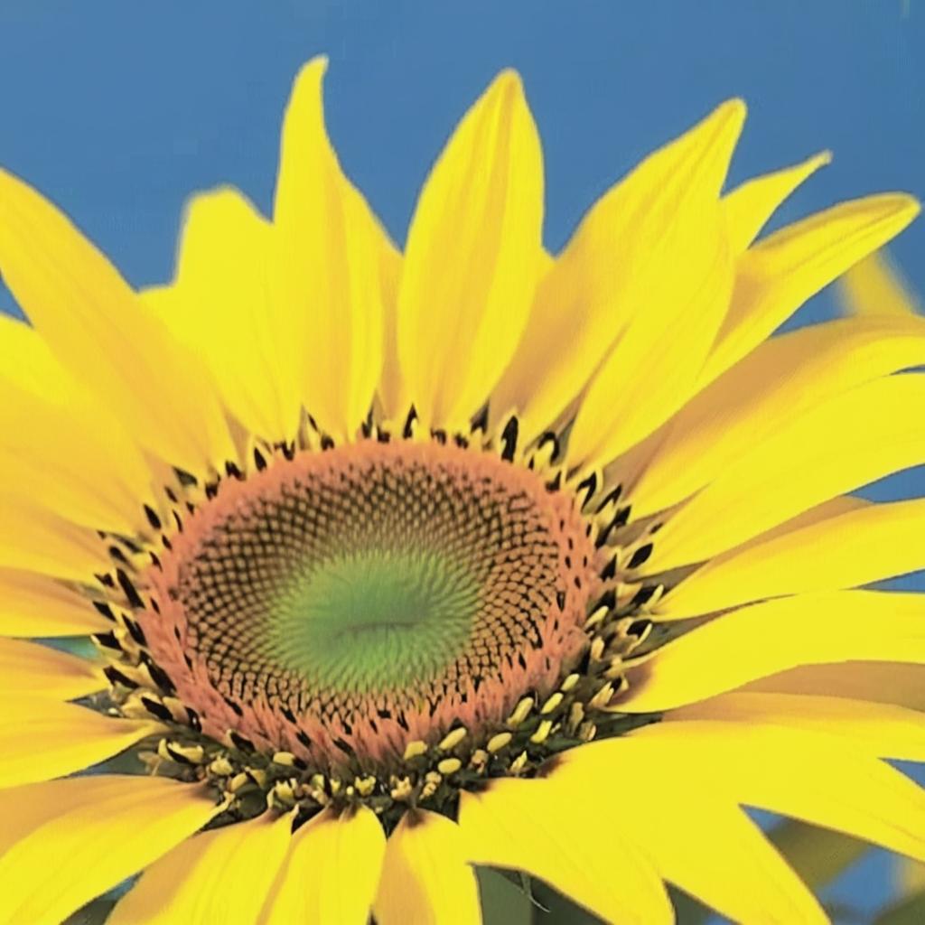 Blooming Beauty: Vibrant Sunflower Under Blue Skies