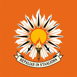 The battalion's insignia features a blazing sun at its center, symbolizing strength and indomitable spirit