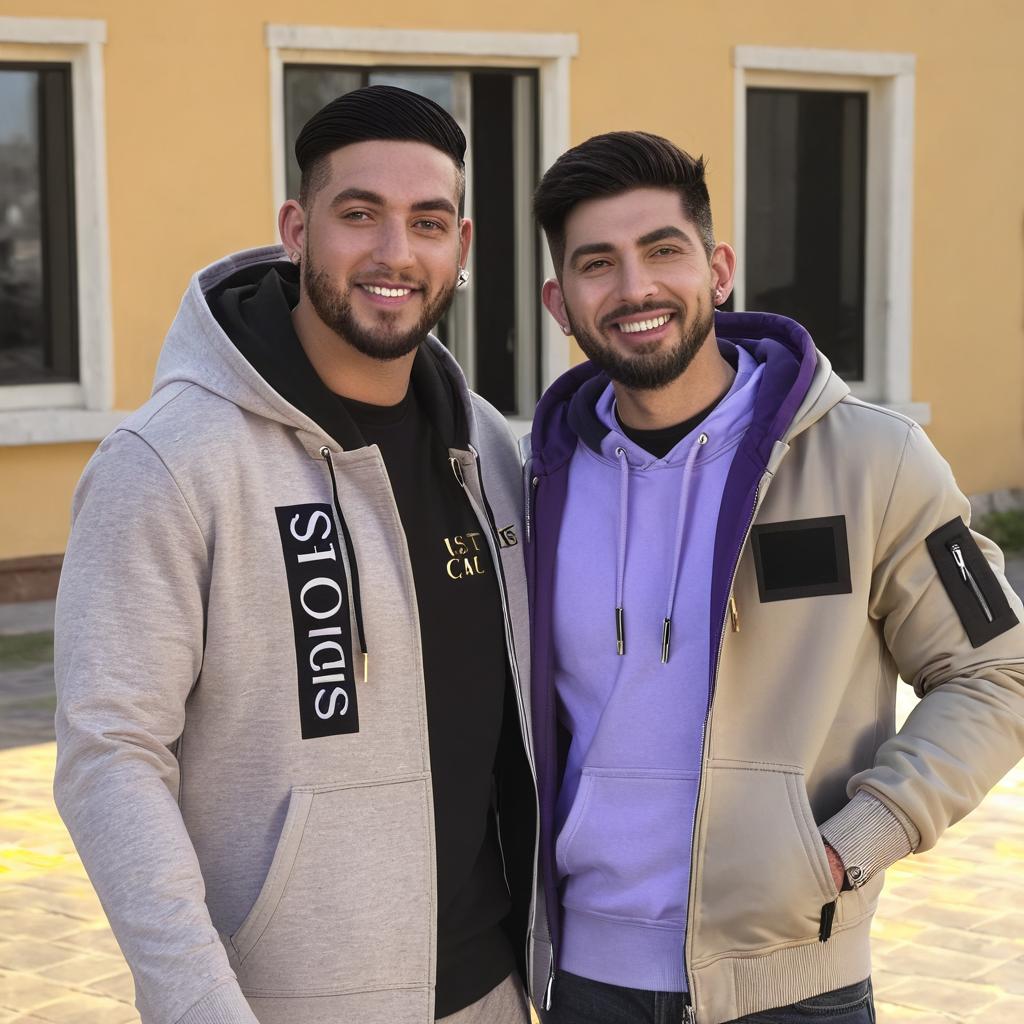 Joyful Moments: Couple in Sweatshirts