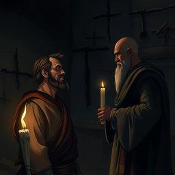 A dramatic and tense scene depicting King Saul in a moment of confrontation after his disobedience