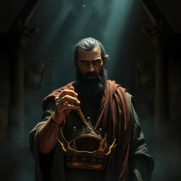 A haunting scene illustrating the aftermath of King Saul's lost divine protection