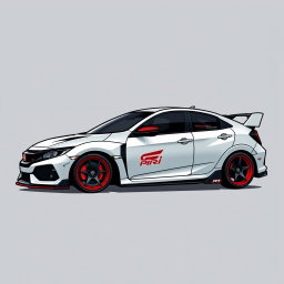 A stylish JDM (Japanese Domestic Market) car profile picture designed for a Scratch MIT project
