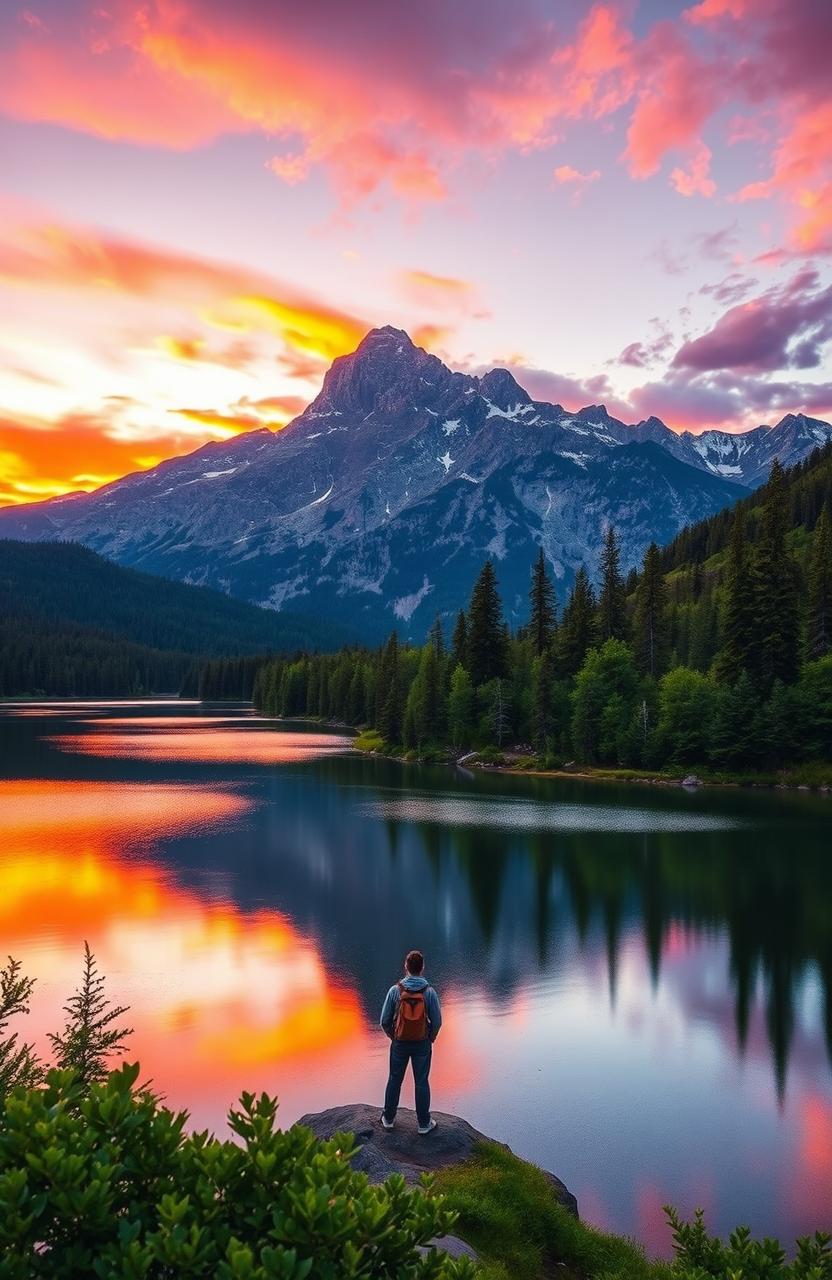 A breathtaking landscape showcasing the majesty of nature as a representation of divine creation