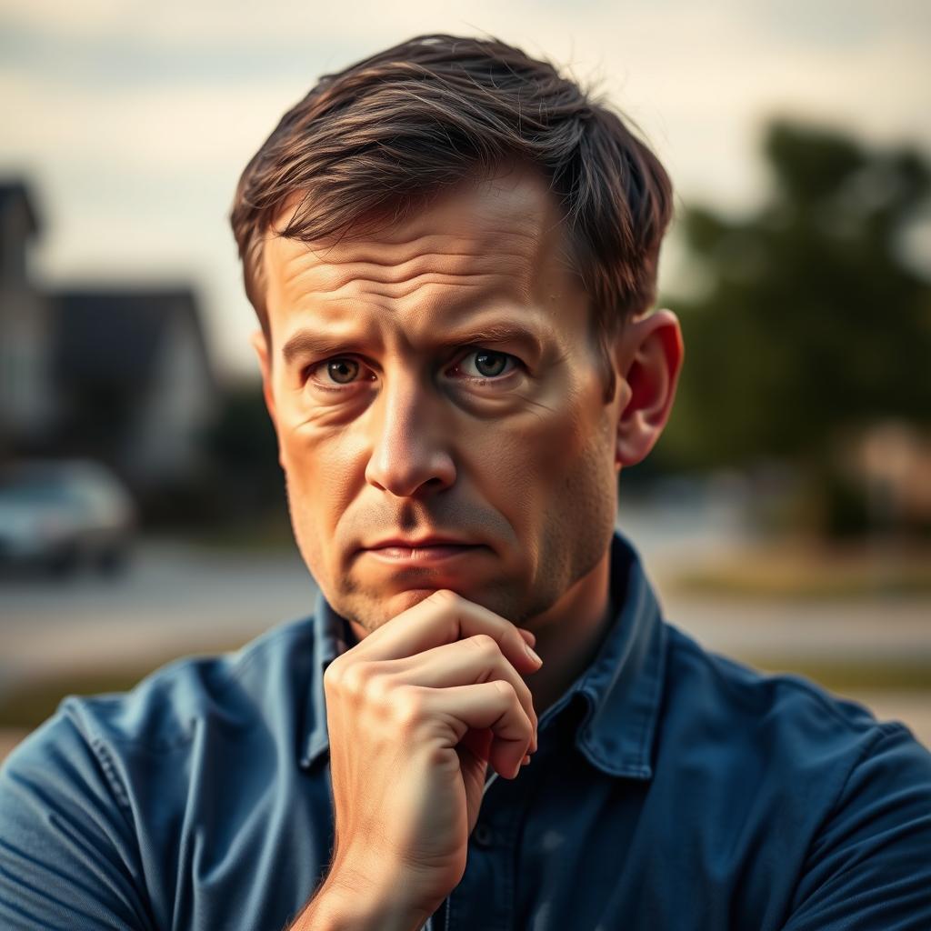 A portrait of John Franklin Bobbitt in a thoughtful pose