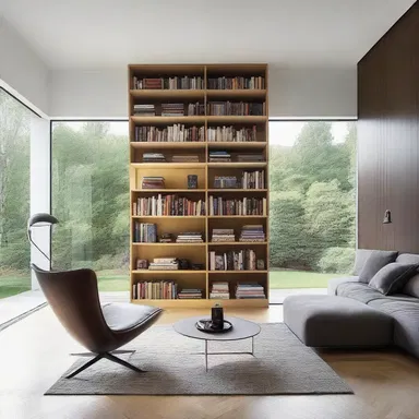 The modern minimalist house featured in the magazine had a hidden library, perfect for an analphabet to enjoy the beauty of books without reading them.