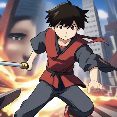 In the anime series 'The Adventures of Hiro', the main character Hiro, an analphabet, discovers his hidden power and becomes a powerful warrior.