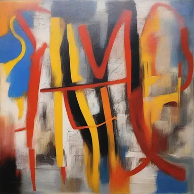 The abstract painting 'Ignorance' beautifully portrays the struggles and inner world of an analphabet trying to communicate in a literate society.