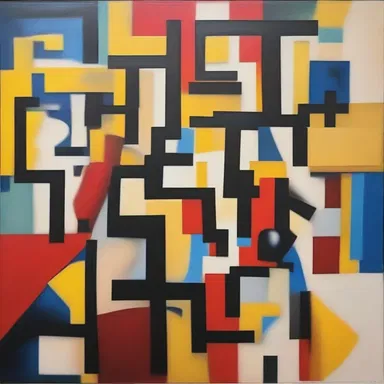 The abstract painting 'Ignorance' beautifully portrays the struggles and inner world of an analphabet trying to communicate in a literate society.
