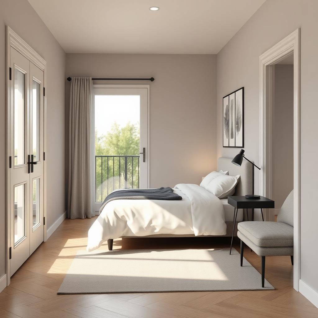 Diseño detallado de una habitación de 3