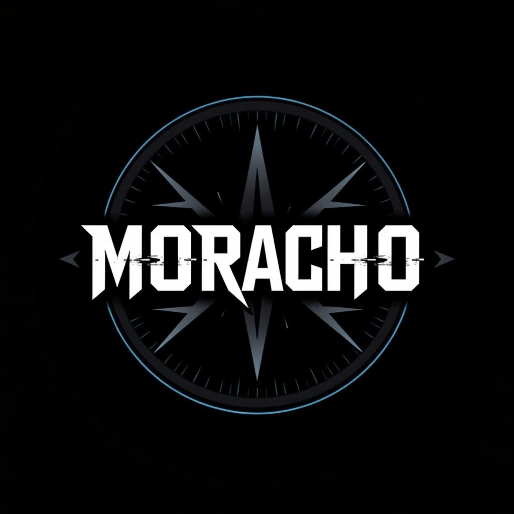 A logo design featuring the word "MORACHO" prominently integrated within a bold, circular shape