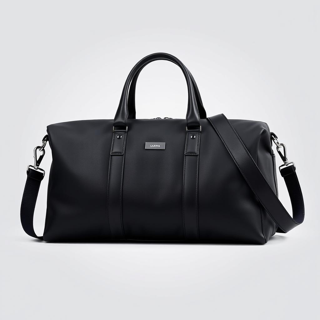 A modern and stylish duffel bag, designed with sleek lines and contemporary aesthetics