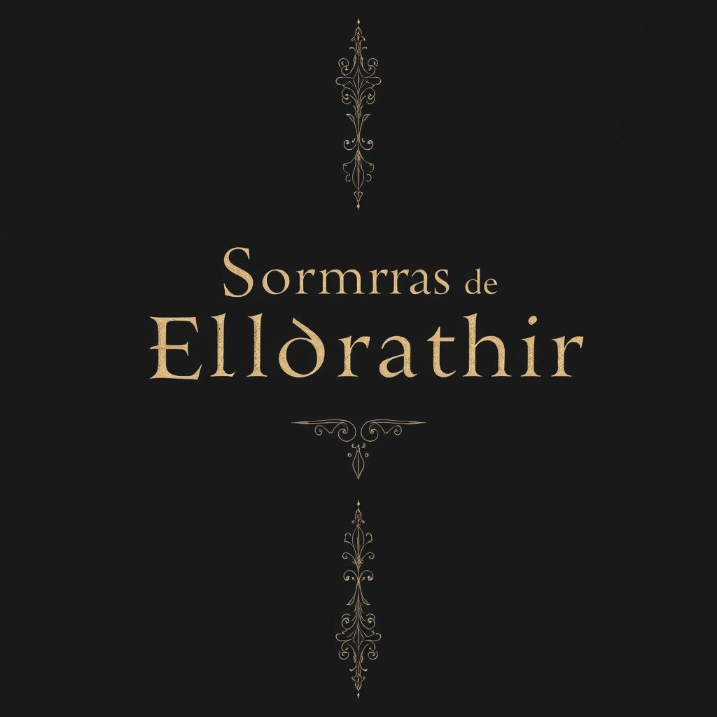 A detailed design for the spine of a book titled 'Sombras de Eldräthir'