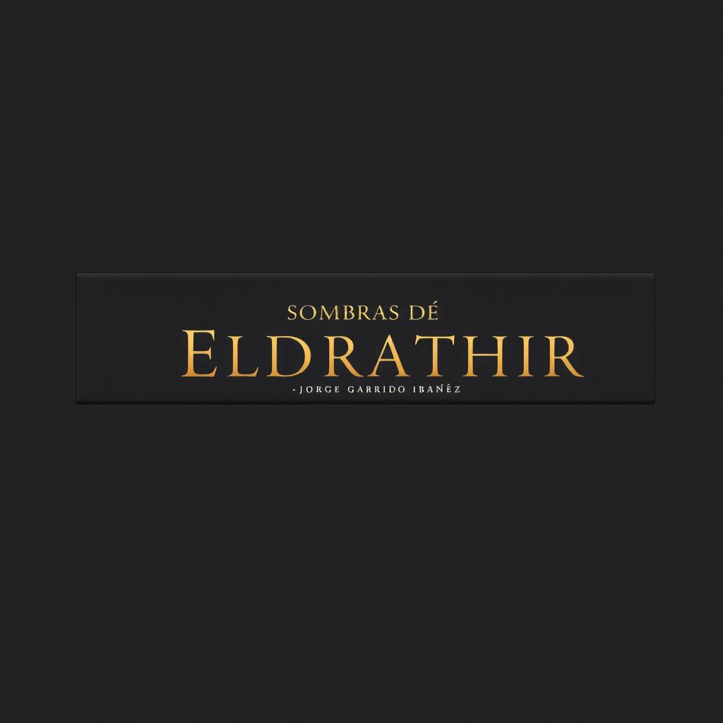 A design for the spine of a book titled 'Sombras de Eldräthir'