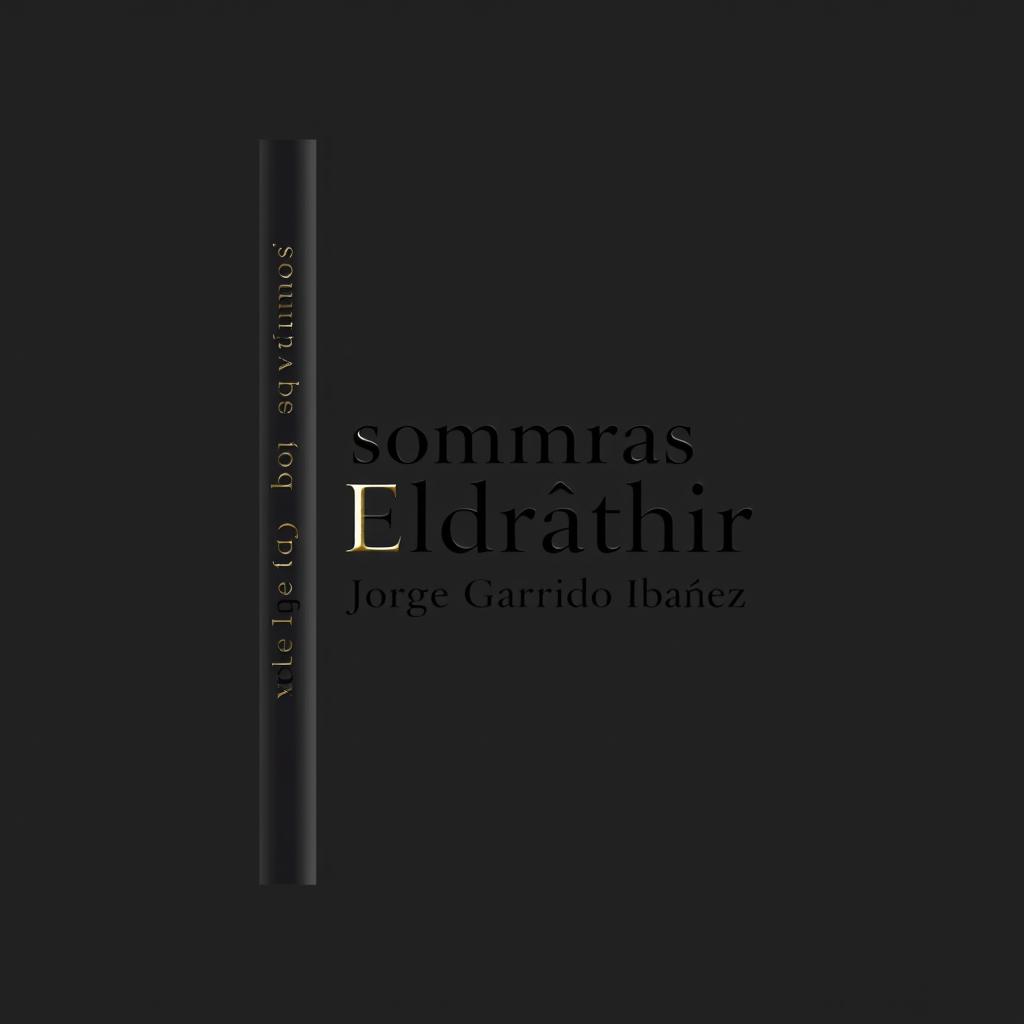 A design for the spine of a book titled 'sombras de Eldräthir'