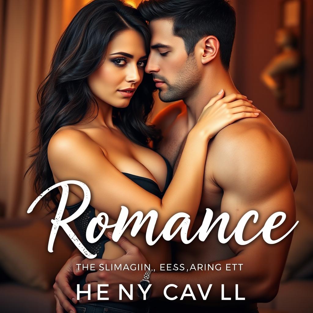 A captivating eBook cover for a hot romance novel featuring a couple