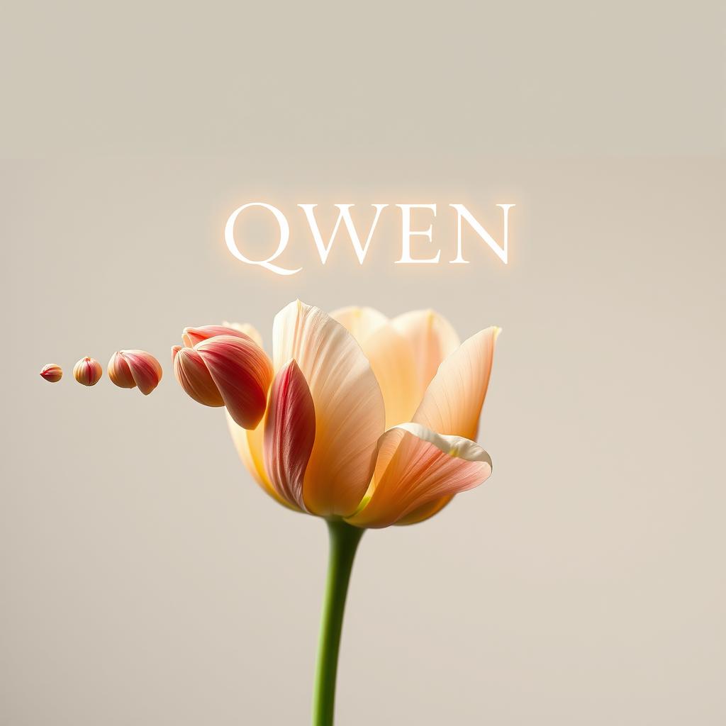 A time-lapse photography scene showcasing the entire process of a flower blooming, from bud to full blossom, condensed into just a few seconds