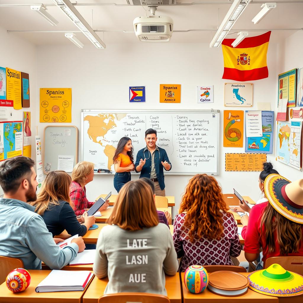 Dive into Spanish: A Colorful Classroom Experience