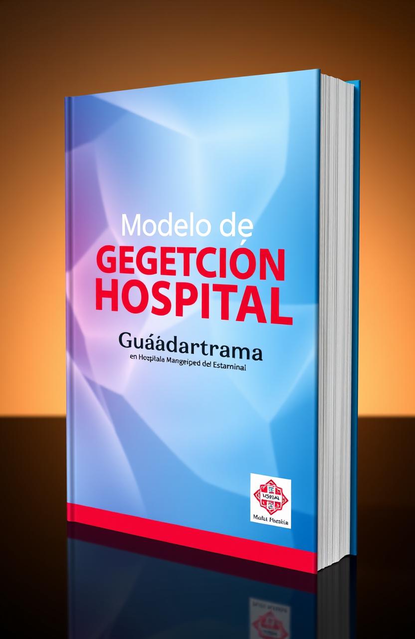 A professional book cover design for 'Modelo de Gestión Hospital Guadarrama, en la Media Estancia'